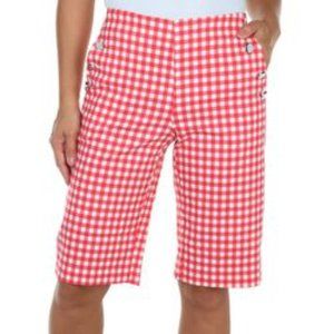 Ava & Grace Women's  Plus size Gingham Capri Shorts NWT🆕⌚📦🏃💨🚚